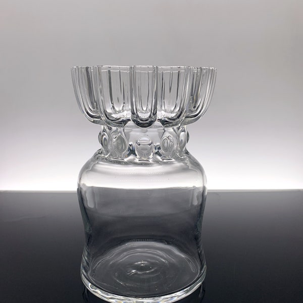 Vintage Kosta Boda Bukett Crystal Vase | Rolf Sinnemark Bouquet Vase |  Ruffle Edge Vase | Scandinavian Glass | Made in Sweden