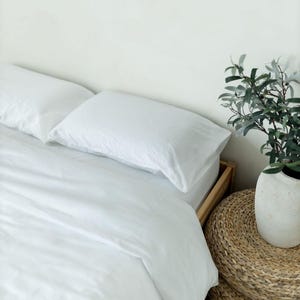 Set di lenzuola e copripiumino in raso di cotone a fibra lunga 100% – 5 pezzi, 400 fili per pollice quadrato.