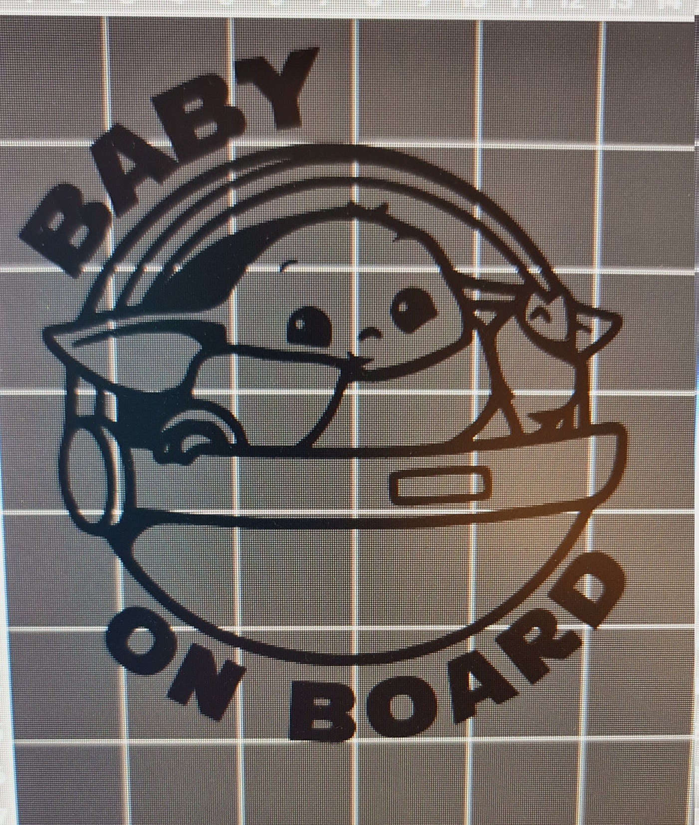 baby yoda bumper sticker etsy