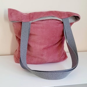 Cordshopper in Altrosa mit Reißverschluss