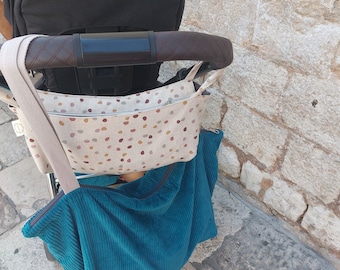Große Cordtasche in Petrol mit Reißverschluss