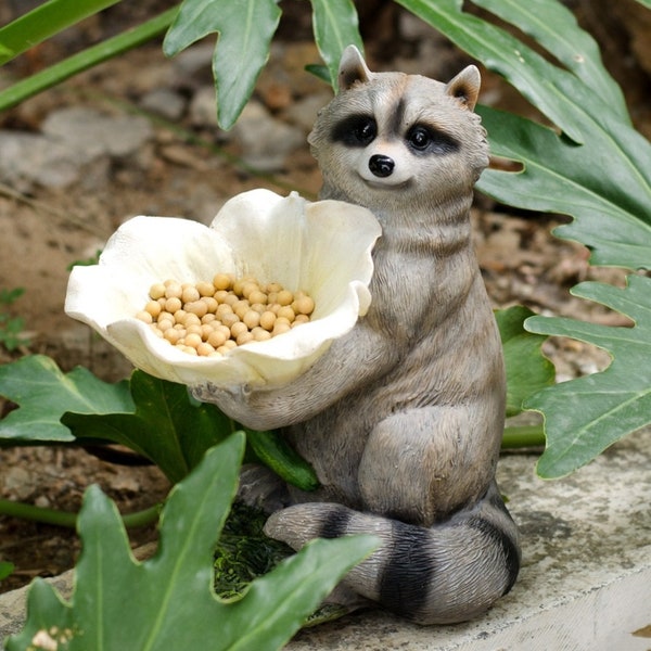 Raccoon Garden Statues Etsy