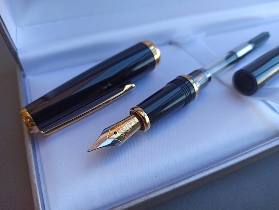 Stylo Plume Inoxcrom Atlantic Acier Brossé – Neuf Jamais Encré, Argenté, Classique