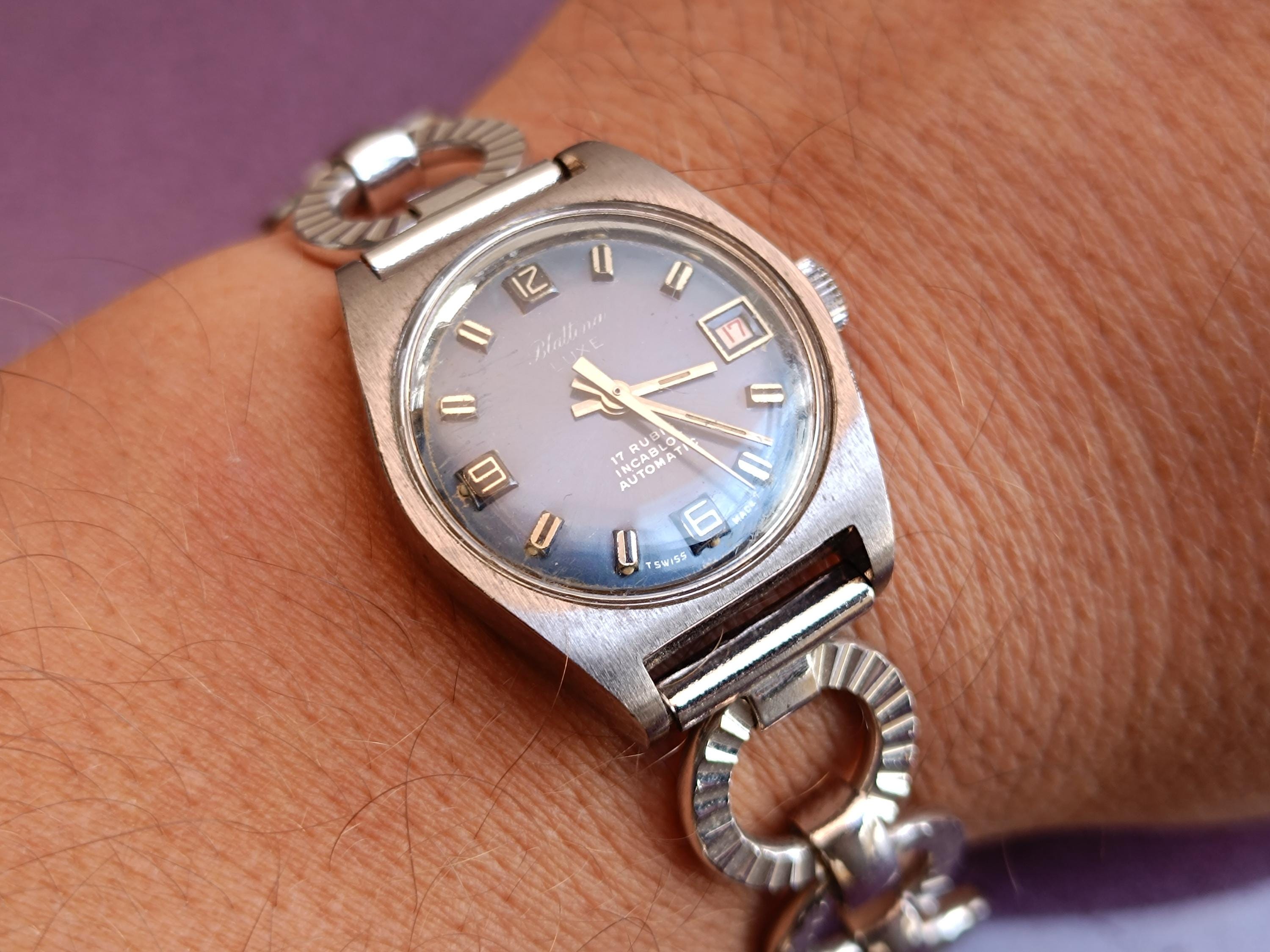 Vintage Swiss Misdany Geneve 17 Rubis Incabloc Classic Silver Watch 17 Rubis Incabloc - Etsy main image 3