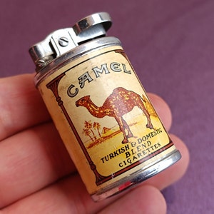 1980 Adcan Company London, CAMEL Gas Lighter, Vintage Lighter, Lighter, Untested, Pocket Lighter, Collectible Lighter, Cigarette Lighter