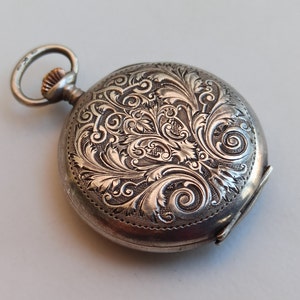 1900 OMEGA Mechanical Silver Watch, Silver Pocket Watch, Silver Spamp 800, Antique Cronometro, Vintage Silver Clock, Old Silver Watch
