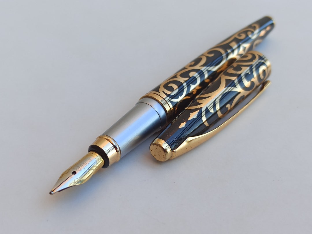 Vintage 18K GP Fountain Pen, Fountain Pen, Nib 18K GP, Vintage Fountain ...
