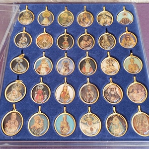 Gold Filled Religious Pendants Set Of 30, Collection Religious Pendant, Old Religious Saint Pendant, Vintage Saint Medal, Saint Medal