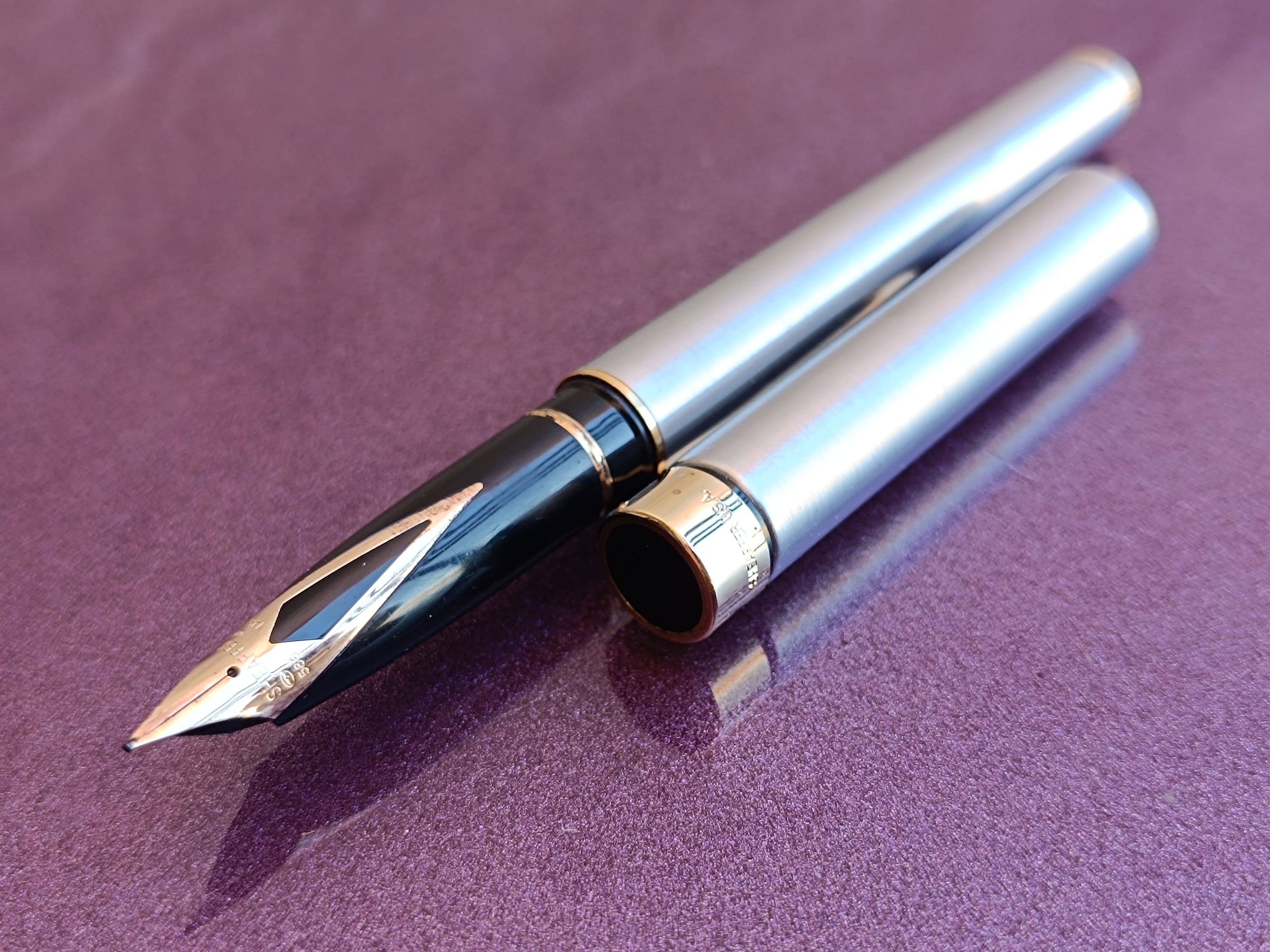 14K Gold Nib Sheaffer Ink Pen, Gold Filled Fountain Pen, 585 Gold