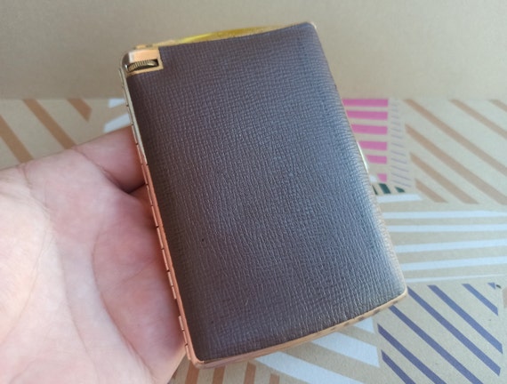 Rare Vintage Louis Vuitton Metal Brown Cigarette Case / Card Holder