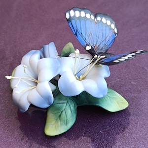 ROYAL KENT Butterfly Porcelain Figure, Handmade Butterfly Figurine, Porcelain Butterfly, Butterfly Figurine, Ceramic Butterfly, Taiwan