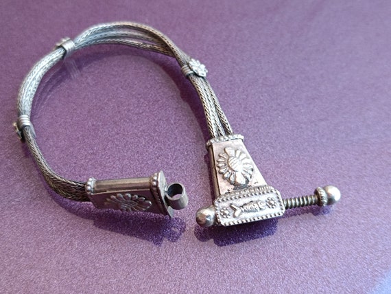 1950 Silver Handmade Bracelet, Sterling Silver Bracelet, Celestial