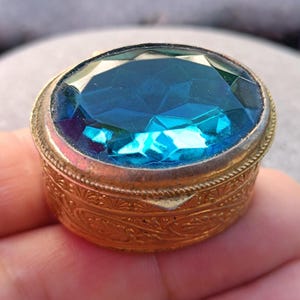 Italian Gold Filled Pill Box, Vintage Pill Case, Cool Pill Case, Small Pill Box, Pill Organizer, Pill Case Gift, Pill Box For Purse