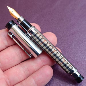 Vaccaro Füllfederhalter mit Swarovski-Steinen, Vaccaro Füllfederhalter, Vintage Füllfederhalter, Füllfederhalter, Iridiumspitze, Tintenstift, Retro Tintenstift