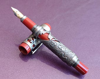 Moulin Rouge Fountain Pen, Iridium Point Germany Fountain Pen, Vintage Ink Pen, Retro Fountain Pen, Fountain Pen, Old Ink Pen, Ink Pen