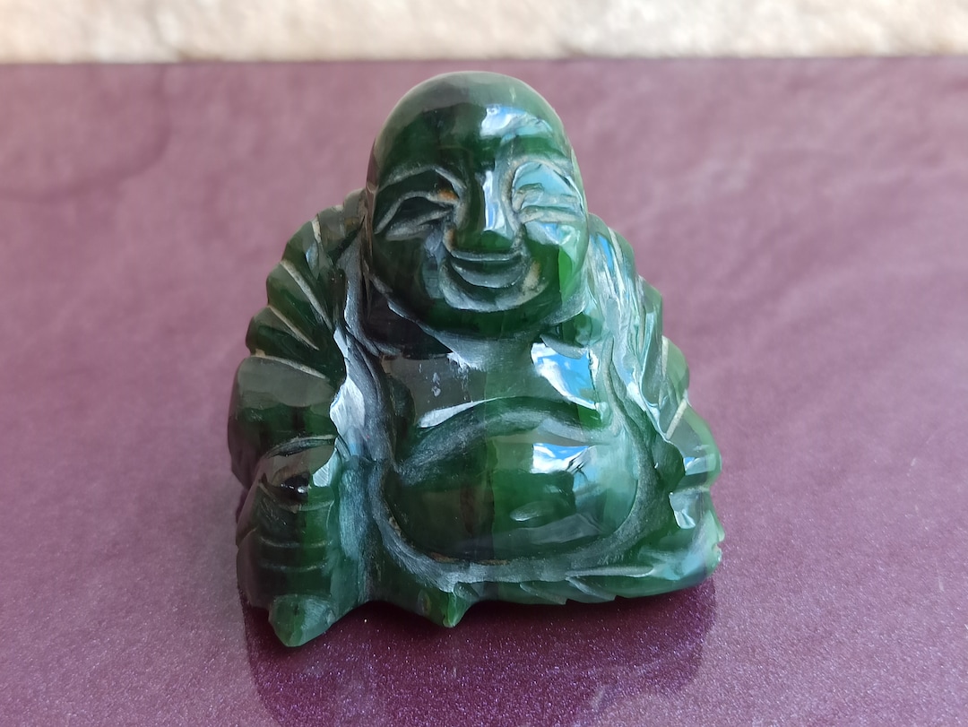 Jade Buddha Figurine, Natural Carved Jade Buddha, Genuine Jade Buddha, Carving Figure Buddha