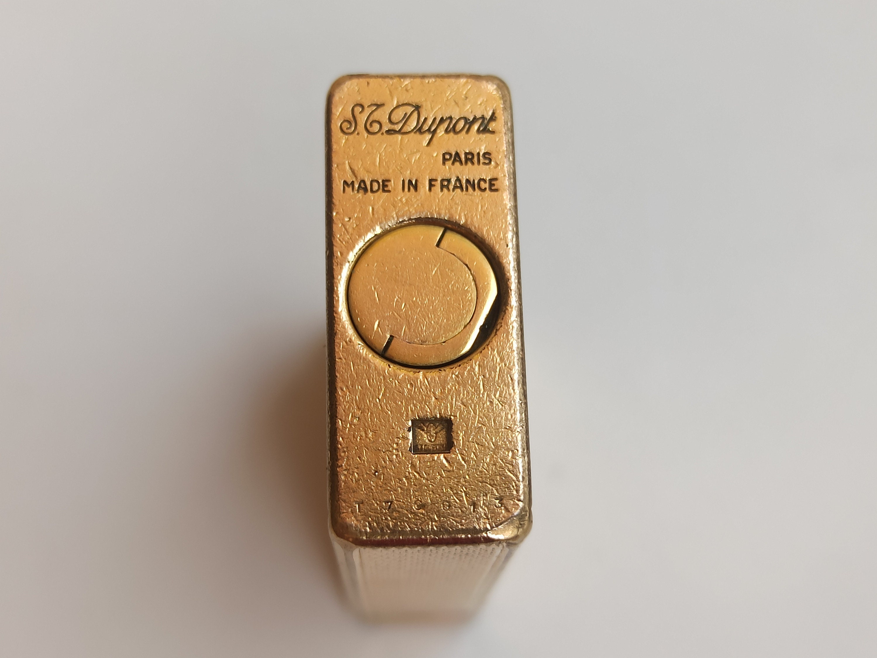 S.T. DUPONT 金メッキ 20ミクロンライター、アンティークポケット