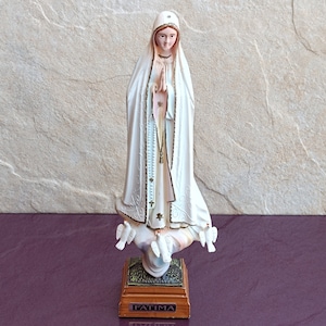 1970 Figura Plactica de Señora Fátima, Estatua Religiosa, Virgen María, Rosario, Figura Religiosa, Estatua de la Virgen María, Figuras Católicas, Italia