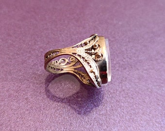 Montre-bague Vintage Chaika URSS - Plaquée Or, 17 Rubis, Mouvement Mécanique Manuel - Taille 57, Occasion