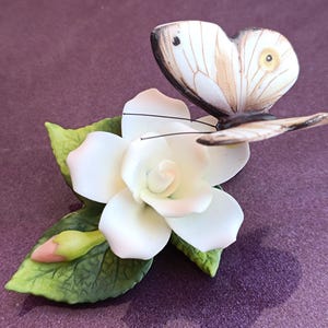 ROYAL KENT Butterfly Porcelain Figure, Handmade Butterfly Figurine, Porcelain Butterfly, Butterfly Figurine, Ceramic Butterfly, Taiwan