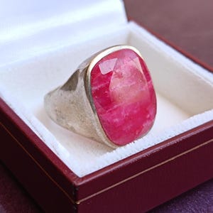 925 Silver Ruby Ring, Ruby Silver Ring Silver, Silver Ruby Ring, Vintage Ring, Antique Silver Ring, Retro Ring, Vintage Ruby Ring
