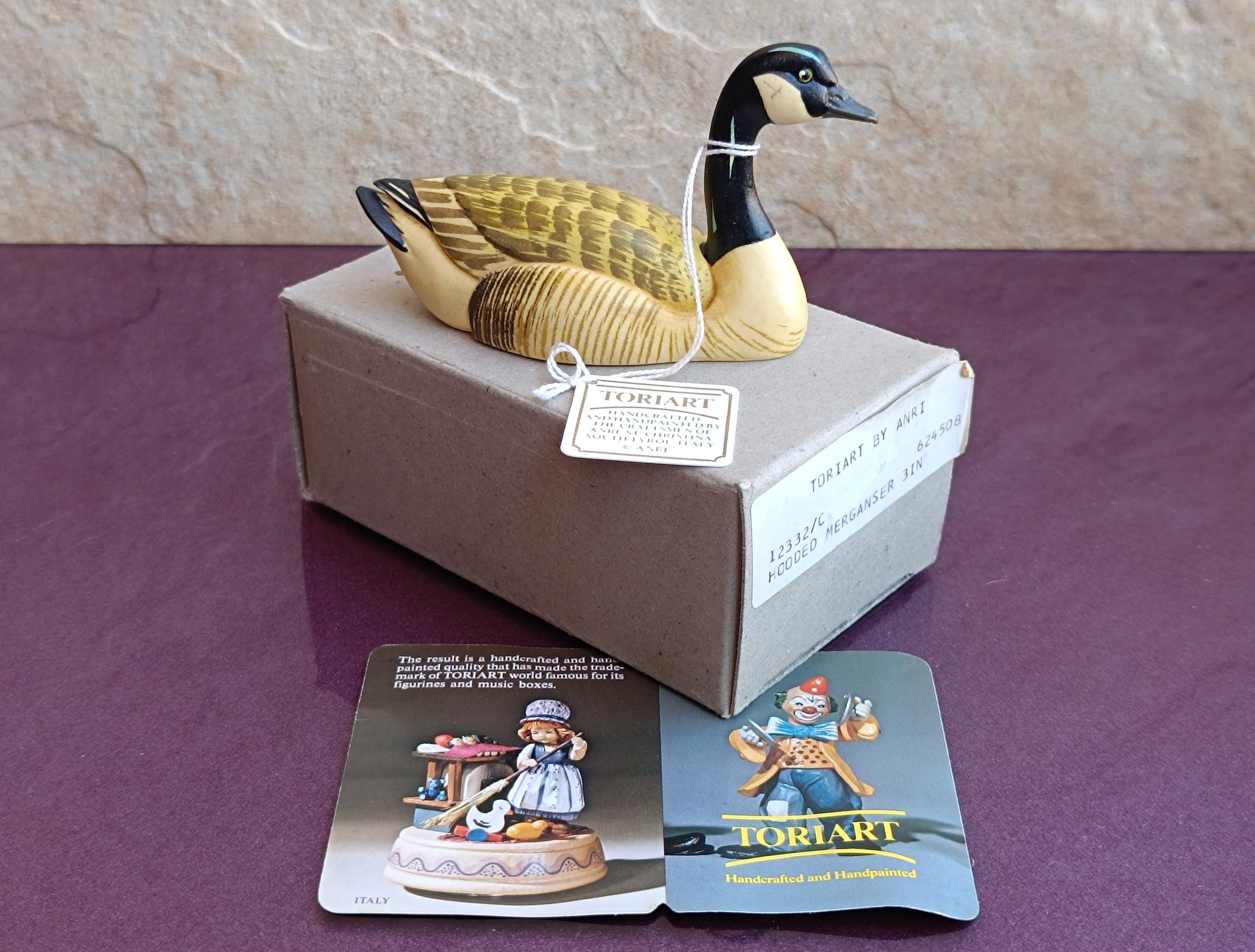 1960s TORIART ANRI Wildlife Collection Canada Goose, Hand Crafted