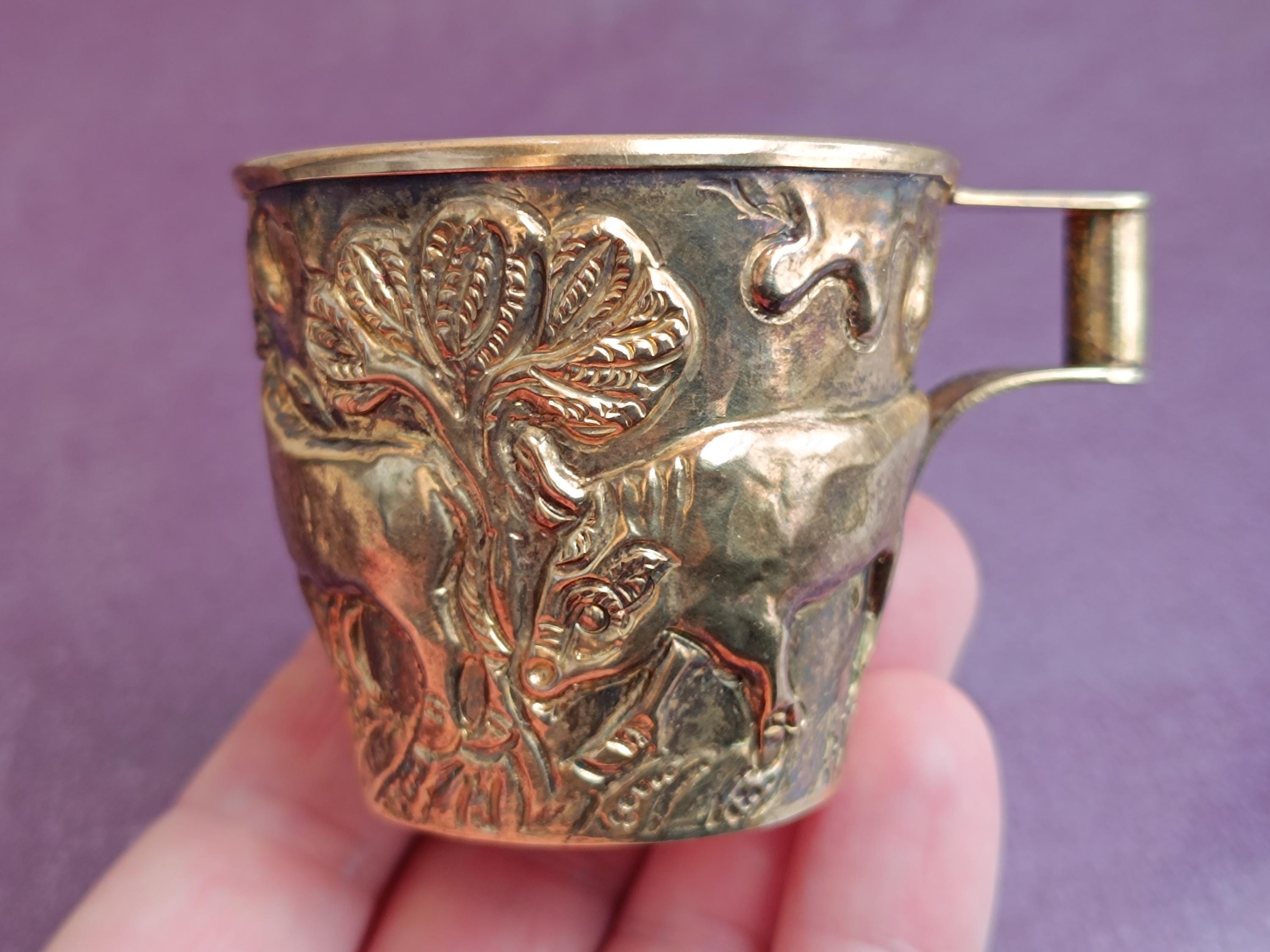 925 Silver Lalaounis Cup Ilias Lalaounis Gilded Sterling Silver
