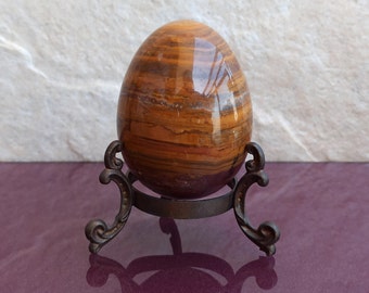 Natural Onyx Egg, Vintage Handmade Egg, Antique Onyx Egg, Stone Egg, Healing Stone, Old Onyx Egg, Onyx Egg On Stand, Pakistan Onyx, Italy