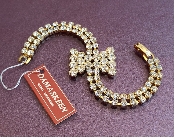DAMASKEEN vergoldetes Armband, Vintage-Armband, spanisches Vintage 
