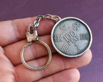 Llavero Mundial 82 – Porte-clés España 82 50 Pesetas Juan Carlos I Football