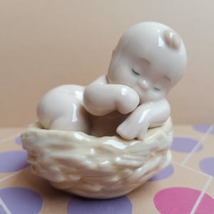 Lladro Nao Baby, Vintage Porcelain, Collectable, Nao By Lladro, Lladro Baby, Baby In Wheat, Nao Spanish Figurine, LLadro Ceramic, Hand Made