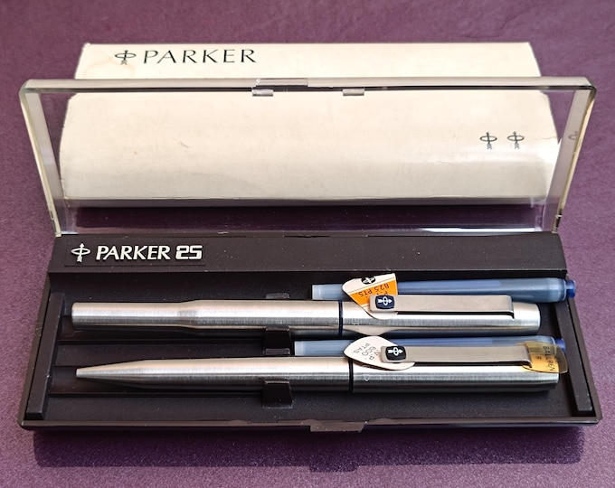 PARKER 25 Fountain Pen and Ballpoint Pen, Made in England, Original Pen ...