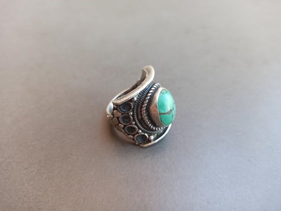 Turquoise Ring, 925 Sterling Silver, Silver Turqu… - image 4
