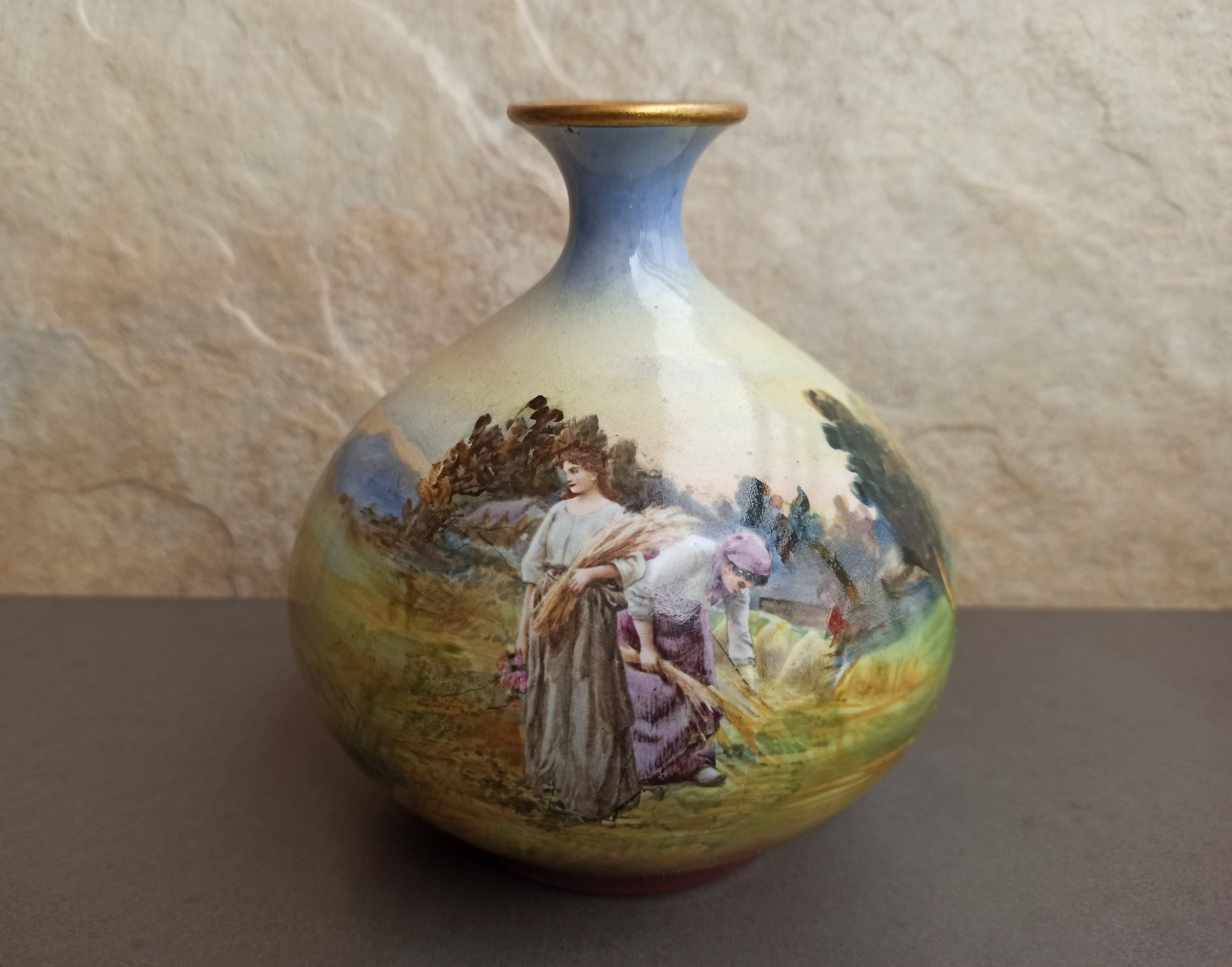 Antyczny wazon Royal Bonn FM 1766, stara porcelana Niemcy