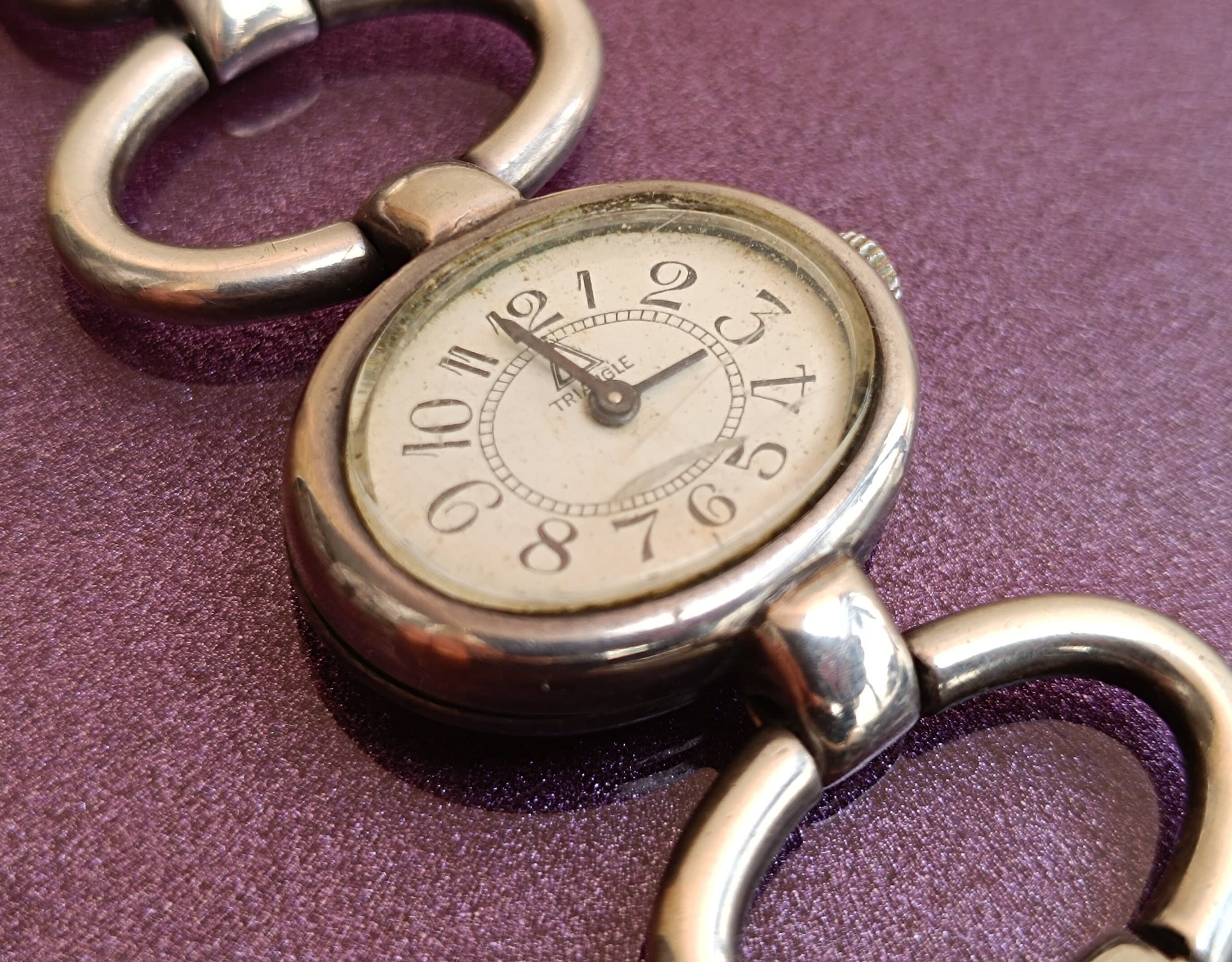1960 Triangle 800 Silver Mechanical Watch, Silver 800 Watch
