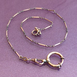 1900 Gold Filled CHAPADO Pocket Watch Chain, Antique Pocket Watch Chain, Gold Filled Watch Chain