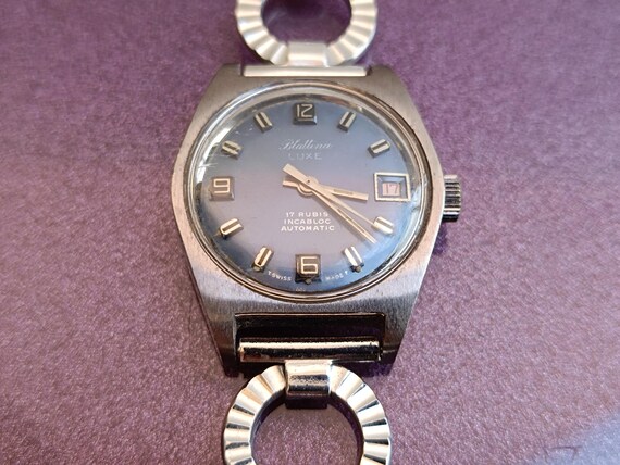 1960s BLATTINA LUXE 17 Rubis Incabloc Automatic Swiss… - Gem