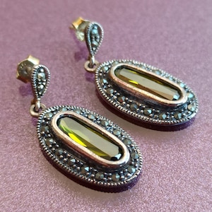 Olivine 925 Silver Earrings, Peridot Silver Earrings, Healing Stone, Olivine Earrings, Healing Crystal, Gemstone Authentic, Chakra Stone