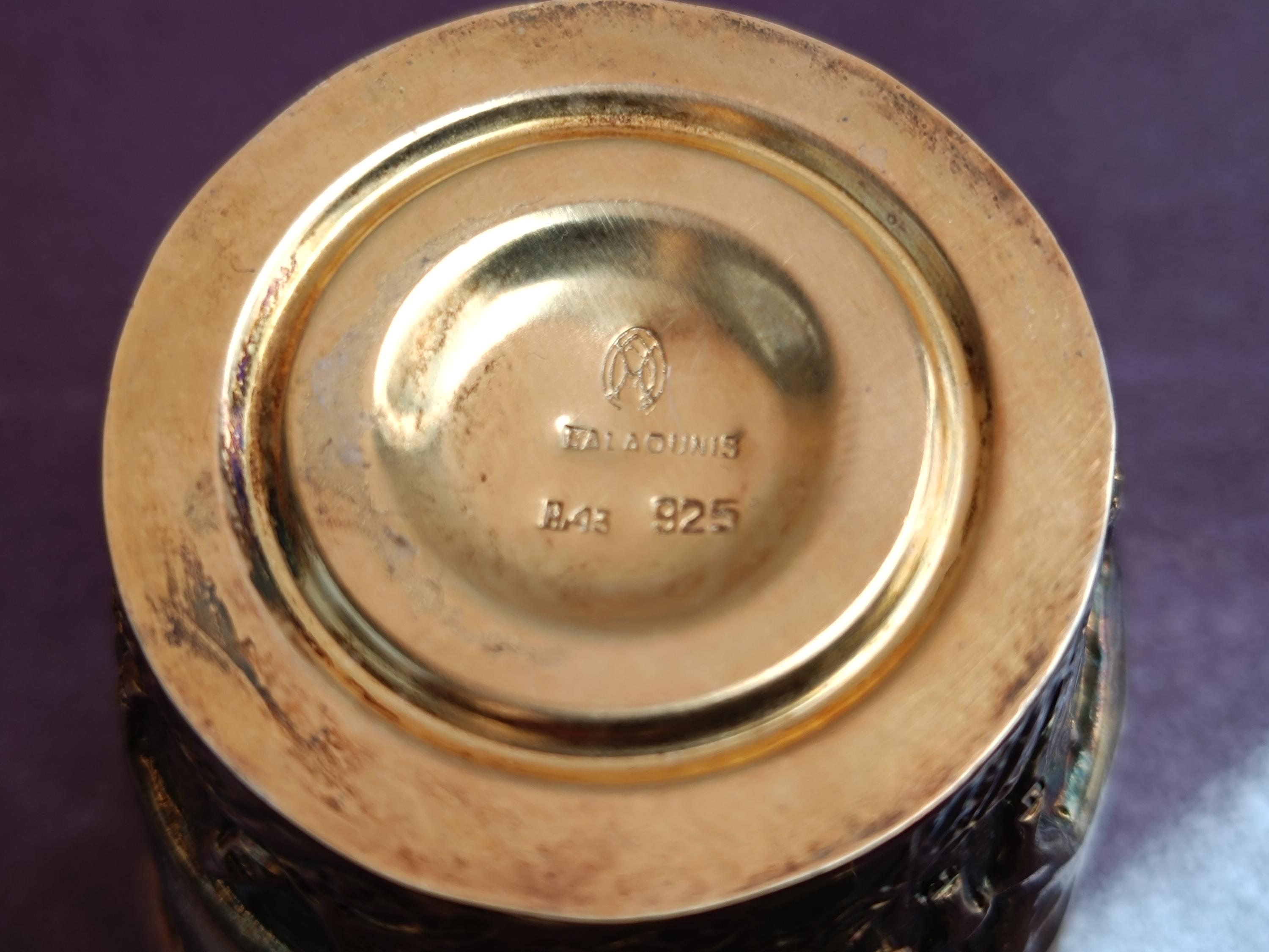 925 Silver Lalaounis Cup Ilias Lalaounis Gilded Sterling Silver