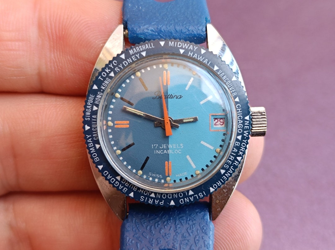 1980s BLATTINA 17 Rubis Swiss Mechanical Watch, Vintage Mechanical ...