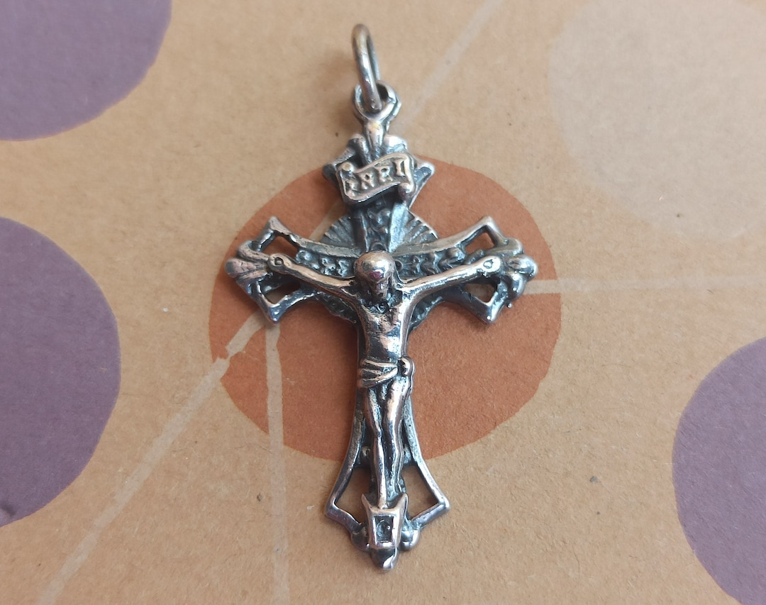 アクセサリー vintage silver925 Jesus cross necklace Jesus Cross Necklace Pendant Pure 925 Sterling Silver