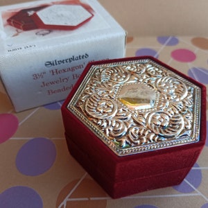 Silver Plated Rose Jewellery Box, Jewellery Box, Spain Retro Box, Chest Vintage, Trunk Vintage, Old Small Trunk, Treasure Chest, Spain
