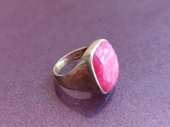 Ruby 925 Silver Ring, Ruby Silver Ring Silver, Si… - image 3