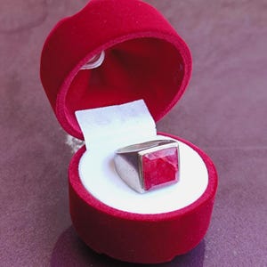 925 Silver Ruby Ring, Ruby Silver Ring Silver, Silver Ruby Ring, Vintage Ring, Antique Silver Ring, Retro Ring, Vintage Ruby Ring