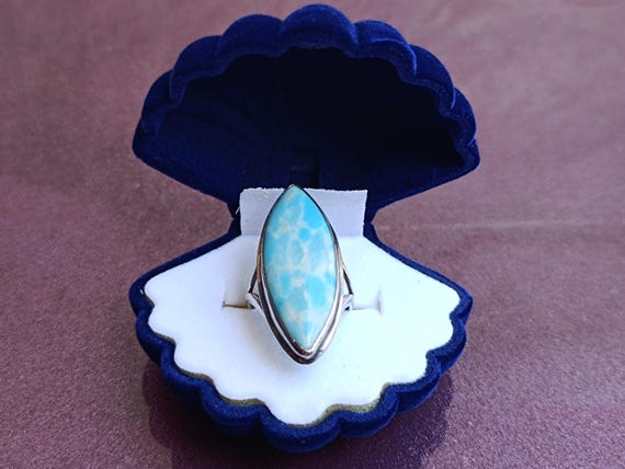 925 Silver Larimar Ring, Larimar Ring, Vintage La… - image 8