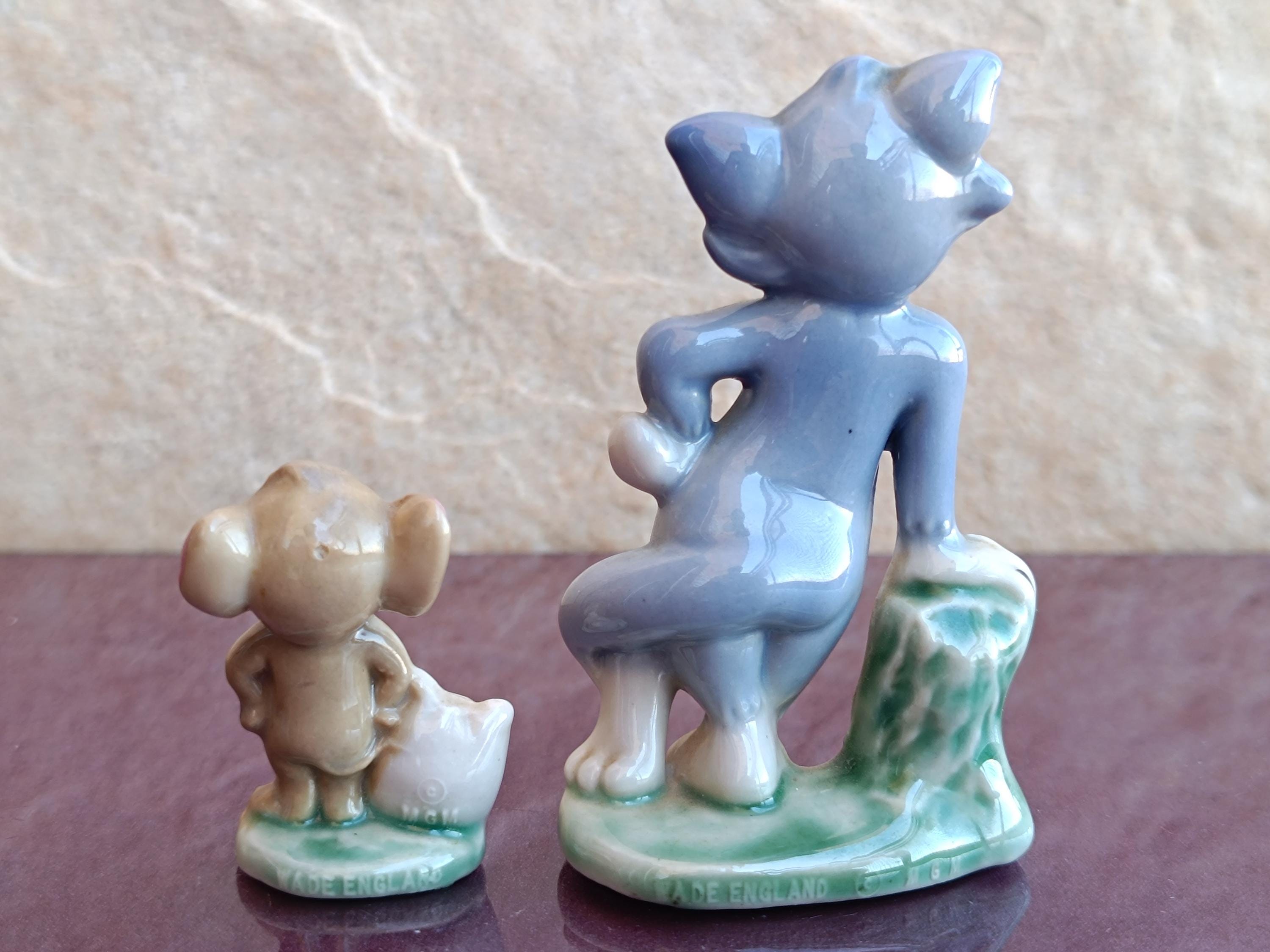 WADE トムとジェリー　陶器製　フィギュア　アンティーク 英WADE社 トムとジェリー 陶器フィギュア・セット 箱入 箱やぶれ
