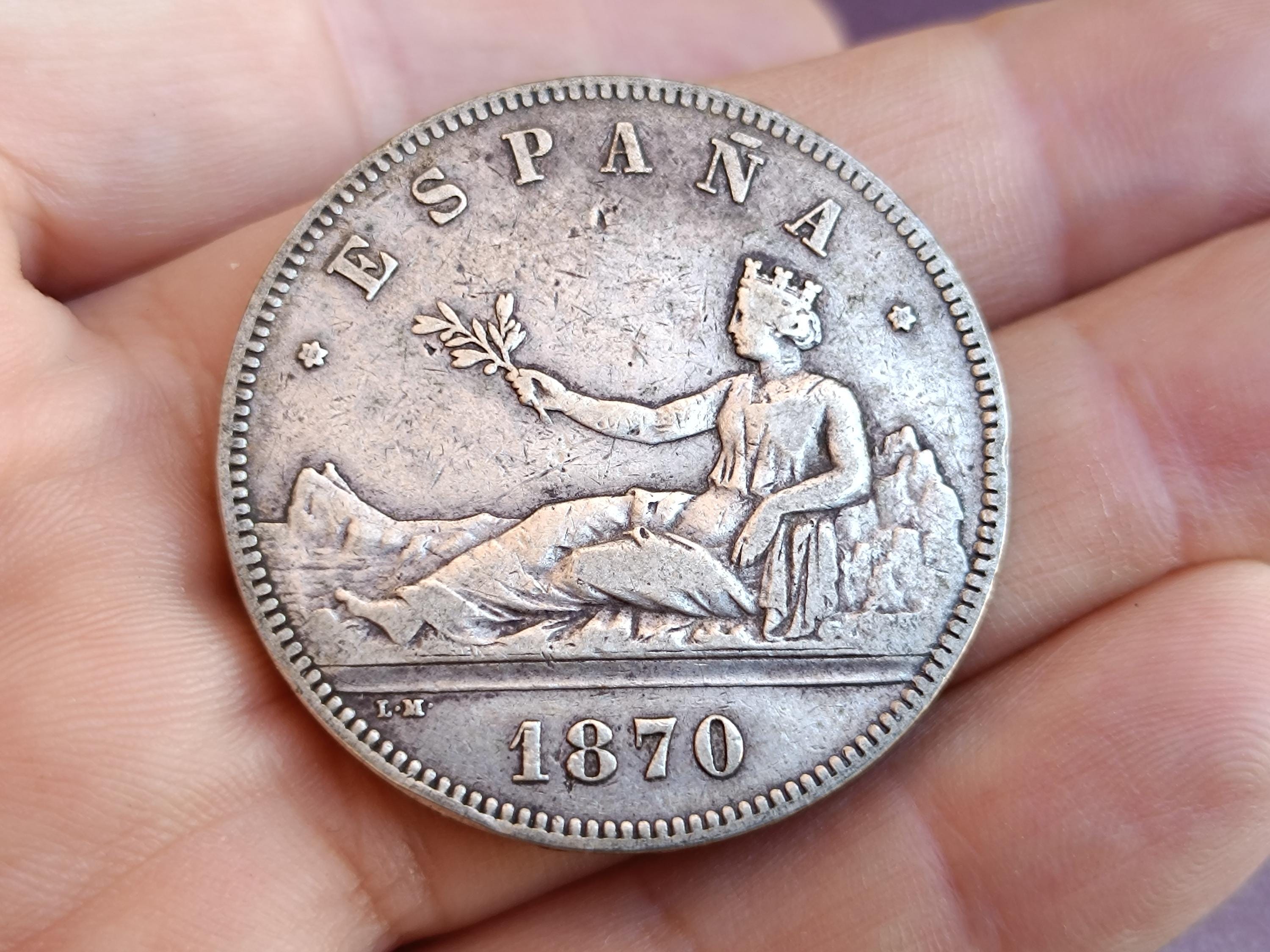 1870 AMADEO I Rey De España Silver 5 Pesetas Coin, AMADEO I King of Spain  Coin, Spanish Silver Coin, Vintage Silver Coin, Silver 5 Pesetas - Etsy, image size:3000x2250