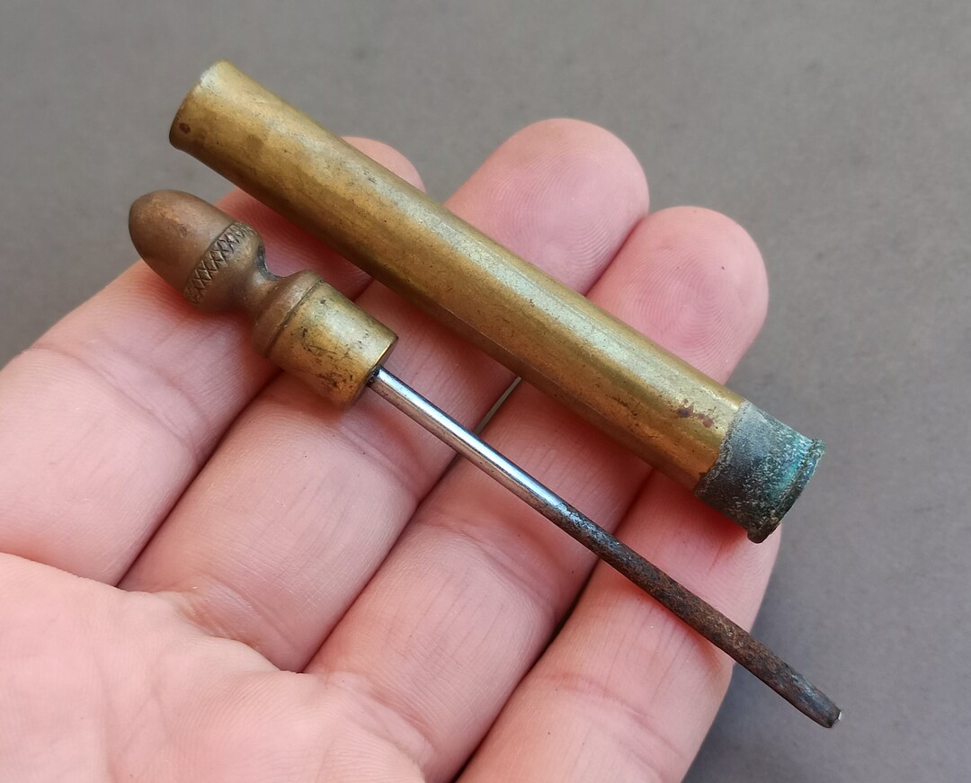 Brass Pipe Tamper, Vintage Pipe Tool, Metal Tamper, Antique Tiny Spoon