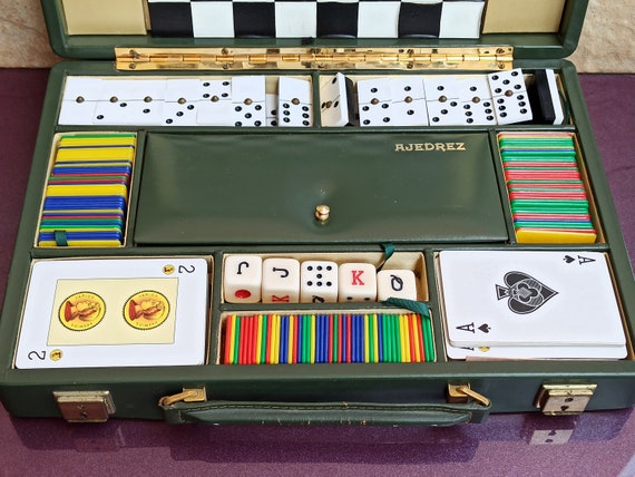 1950 年代のポーカー セット、アメリカン ポーカー、ポーカー ダイス