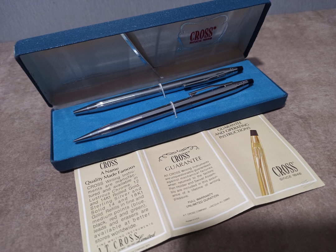 CROSS Set Ballpoint Pen and Pencil, Ballpoint Pen, Vintage